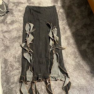 Maxi denim skirt